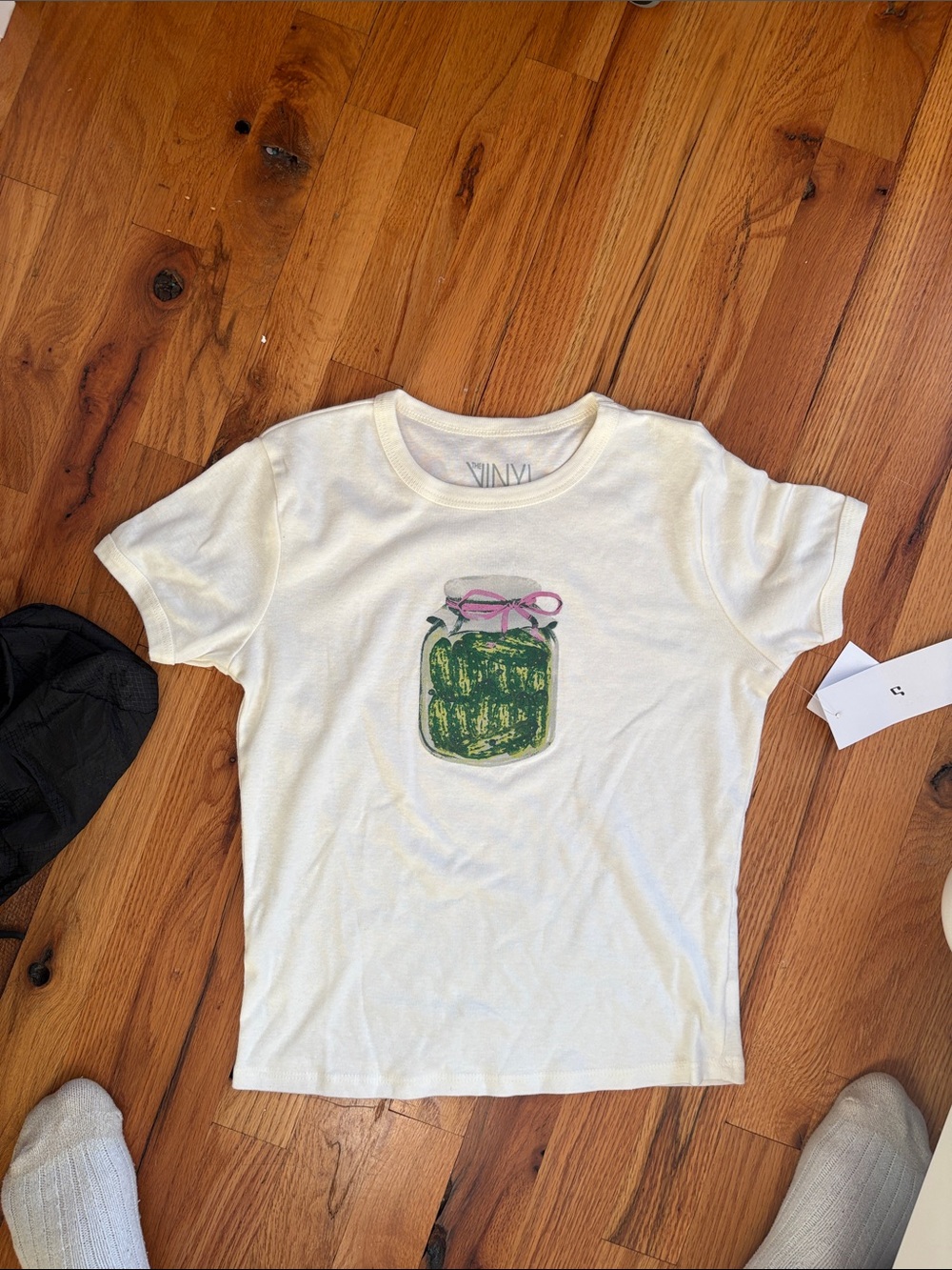 NWT Women Cream Short Sleeve Tee